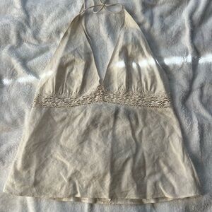 halter lace tank top
